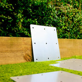 Square Flat Railway Sleeper Brackets - 245mm x 245mm (Pack of 4)